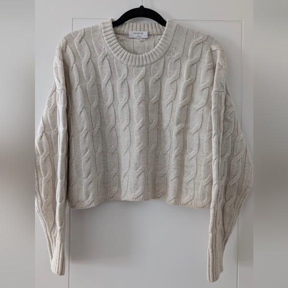 Babaton Sweaters - Babaton Glory Merino Wool Sweater, Heather Birch, Size S, NWOT